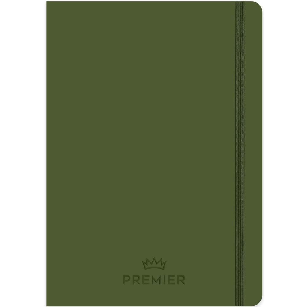 KESKİN DEFTER PREMİER HAKİ 17x24 CİLTLİ 96 YP. ÇİZGİLİ LASTİKLİ 410644