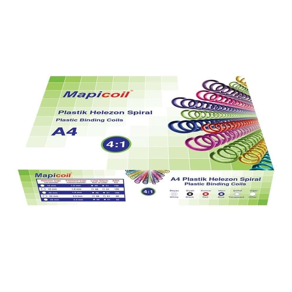 MAPİ PLASTİK HELEZON SPR.4:1 10 MM ŞEFFAF 100 LÜ