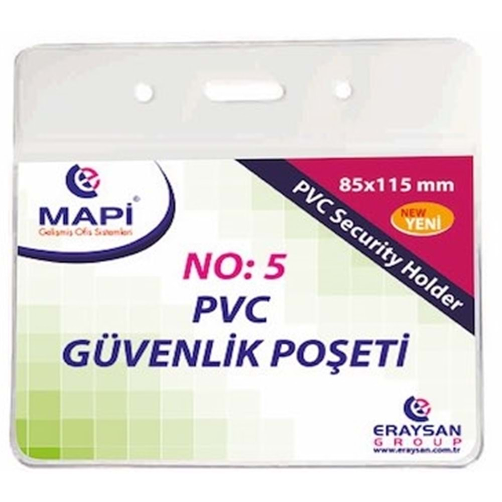 MAPİ KART POŞETİ PVC 85X115 YATAY 100 LÜ 910 10 38 (GÜVENLİK POŞETİ)