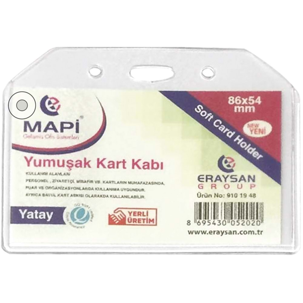 MAPİ KART KABI YUMUŞAK 55X85MM YATAY 50 Lİ YERLİ