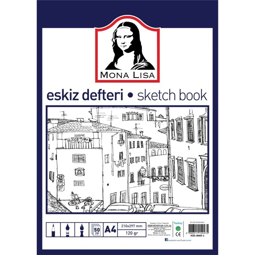 Monalisa Eskiz Defteri A4 120 g 50 yp