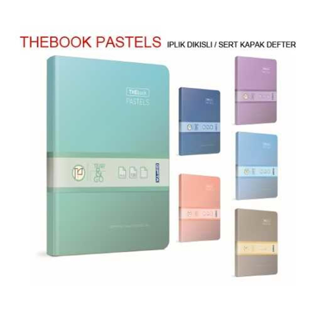 Gıpta Thebook Pastels İplik Dikiş Sert Kapak Defter 20x28 Cm 400 Yaprak Çizgili