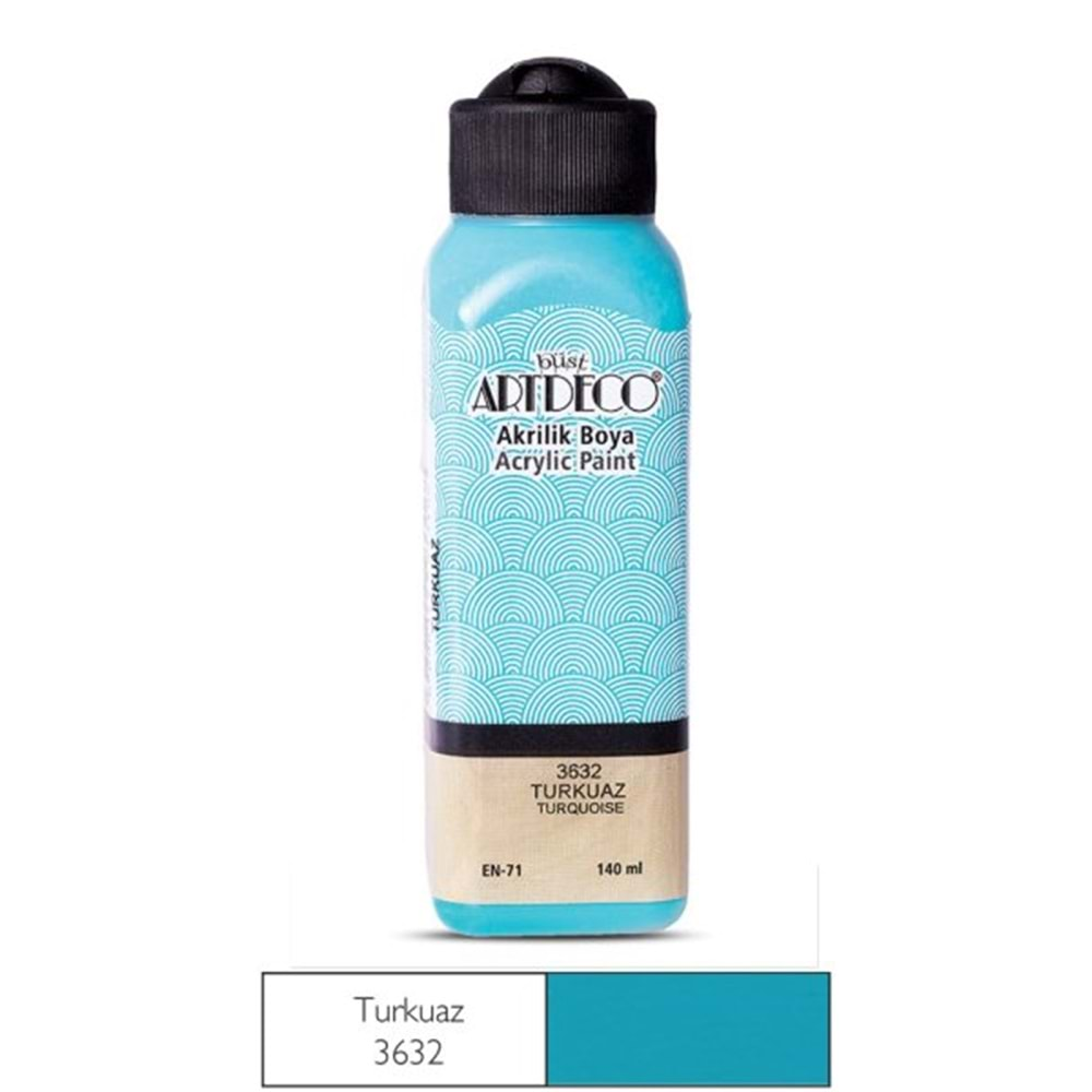 ARTDECO AKRİLİK BOYA 140 ML TURKUAZ Y-070R-3632