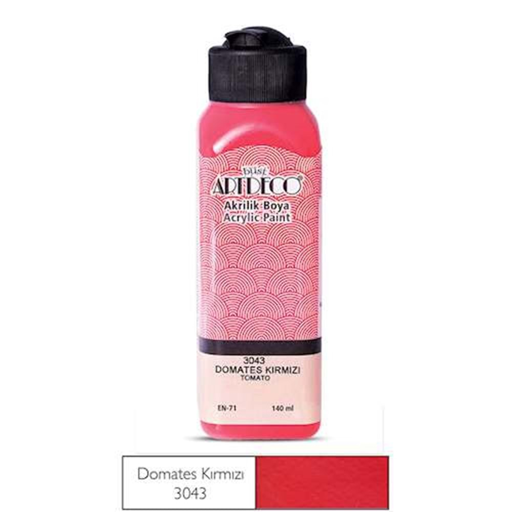 ARTDECO AKRİLİK BOYA 140 ML DOMATES KIRMIZI