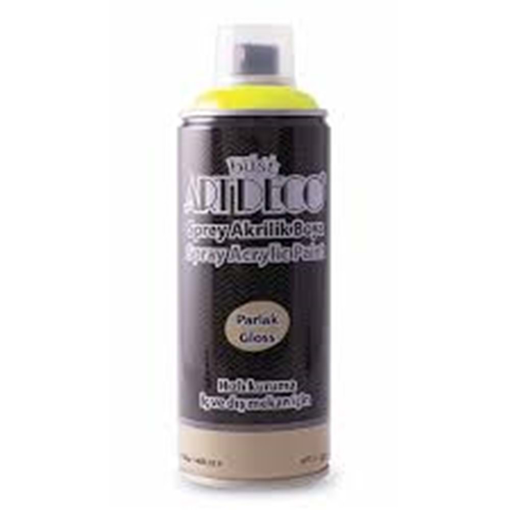ARTDECO AKRİLİK SPREY BOYA 400 ML FOSFORLU NEON SARI 910