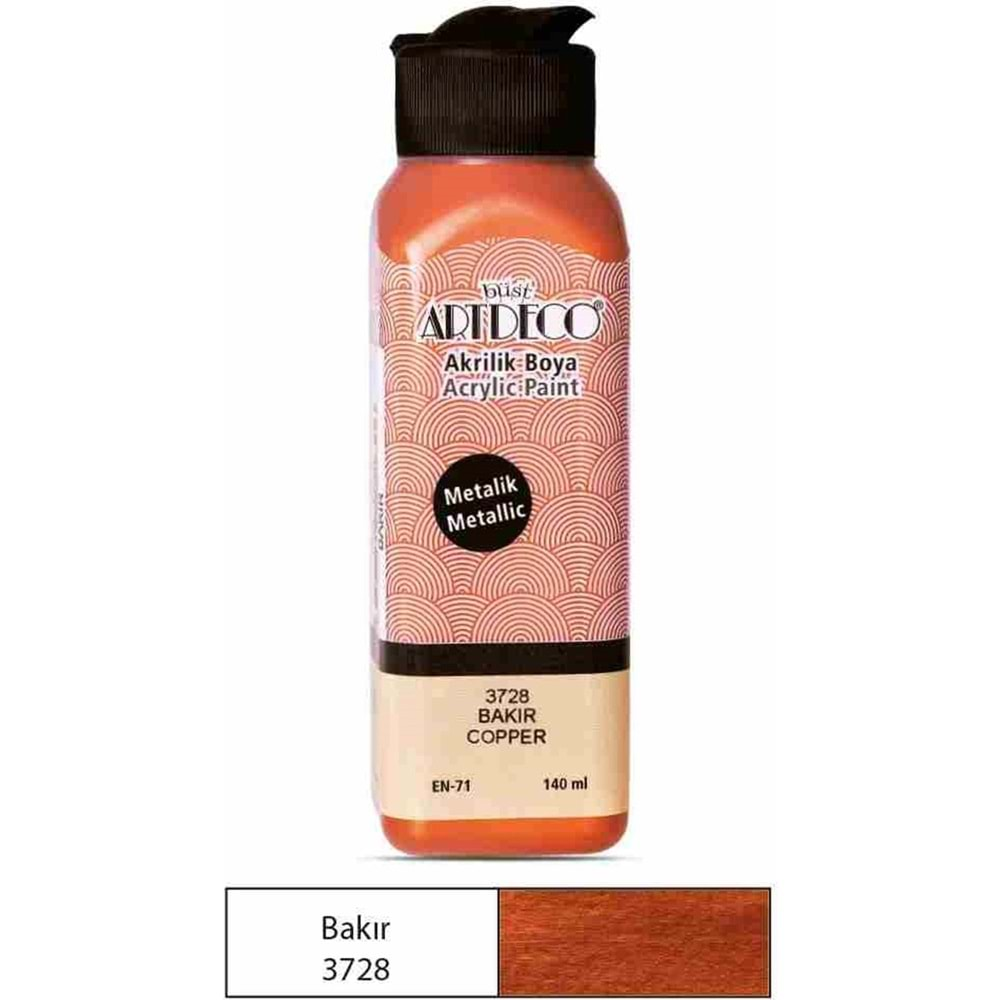 Artdeco Metalik 140 ml Akrilik Boya Bakır