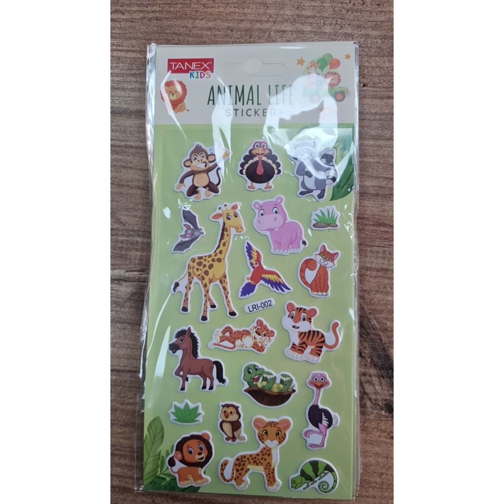 TNX-5092 ANIMAL LIFE STICKER-5 PUFFY ETİKETİ 10