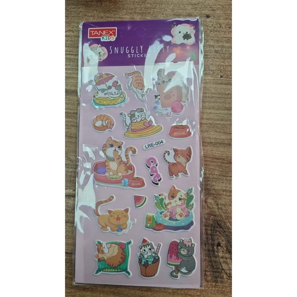 TNX-5094 FUNNY CATS STICKER-1 PUFFY ETİKETİ 10