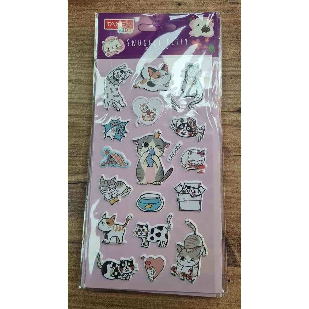 TNX-5095 FUNNY CATS STICKER-2 PUFFY ETİKETİ 10