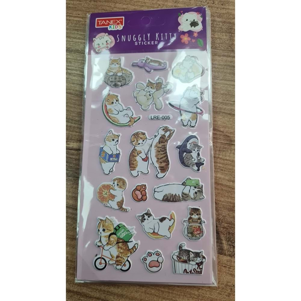 TNX-5099 FUNNY CATS STICKER-6 PUFFY ETİKETİ 10