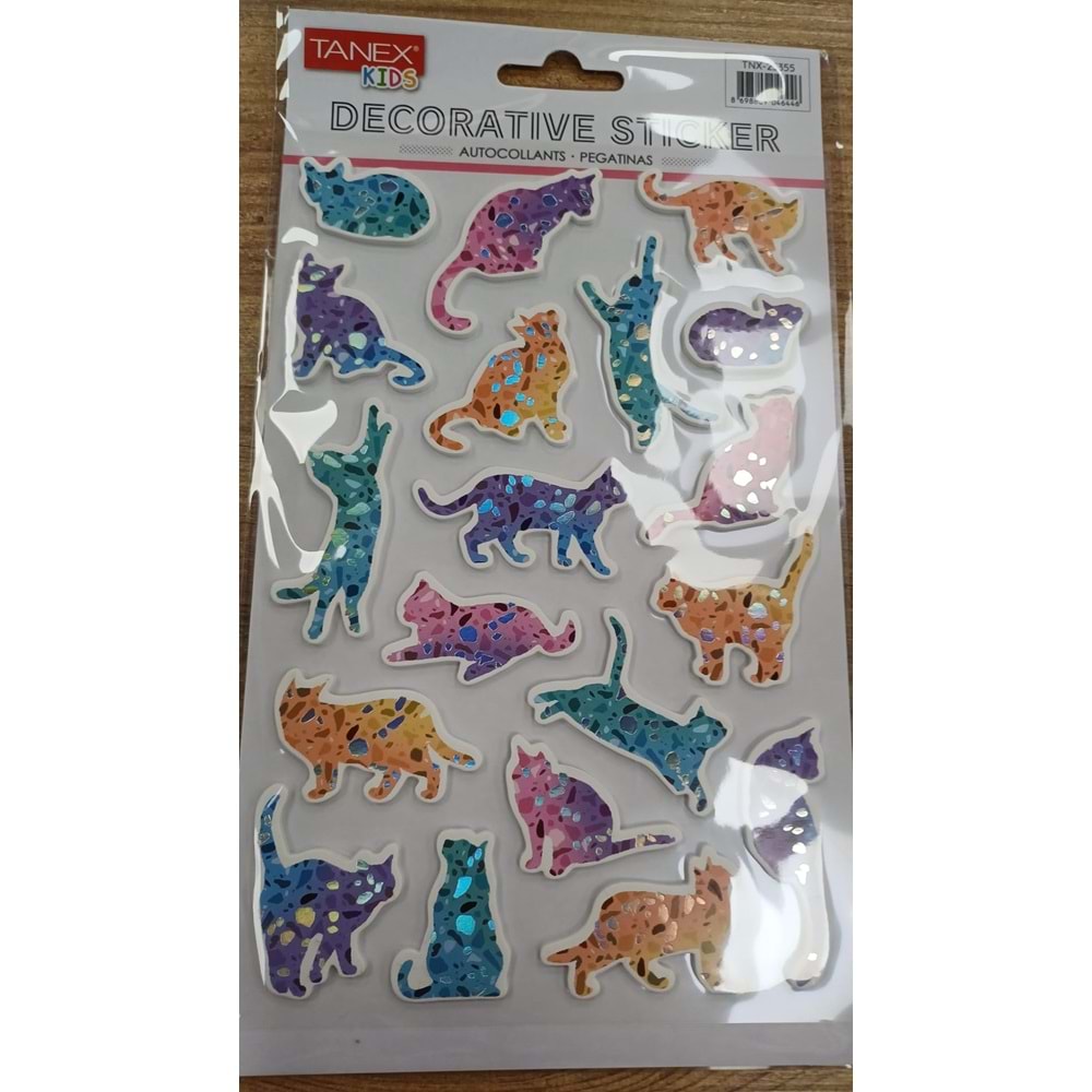 TNX-25355 KEDİ SERİSİ PUFFY ETİKETİ