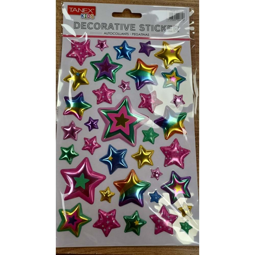 TNX-25372 YILDIZ BALON SERİSİ PUFFY ETİKETİ