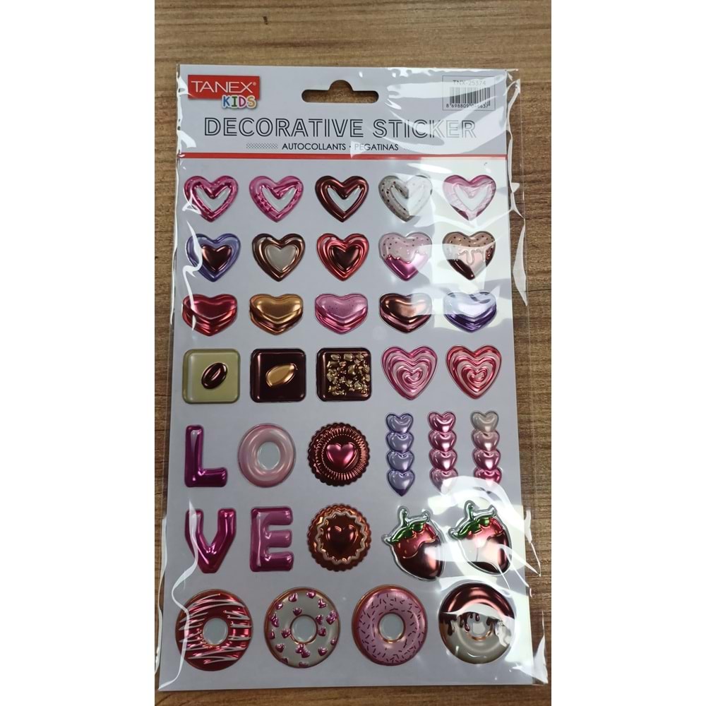 TNX-25374 LOVE BALON SERİSİ PUFFY ETİKETİ