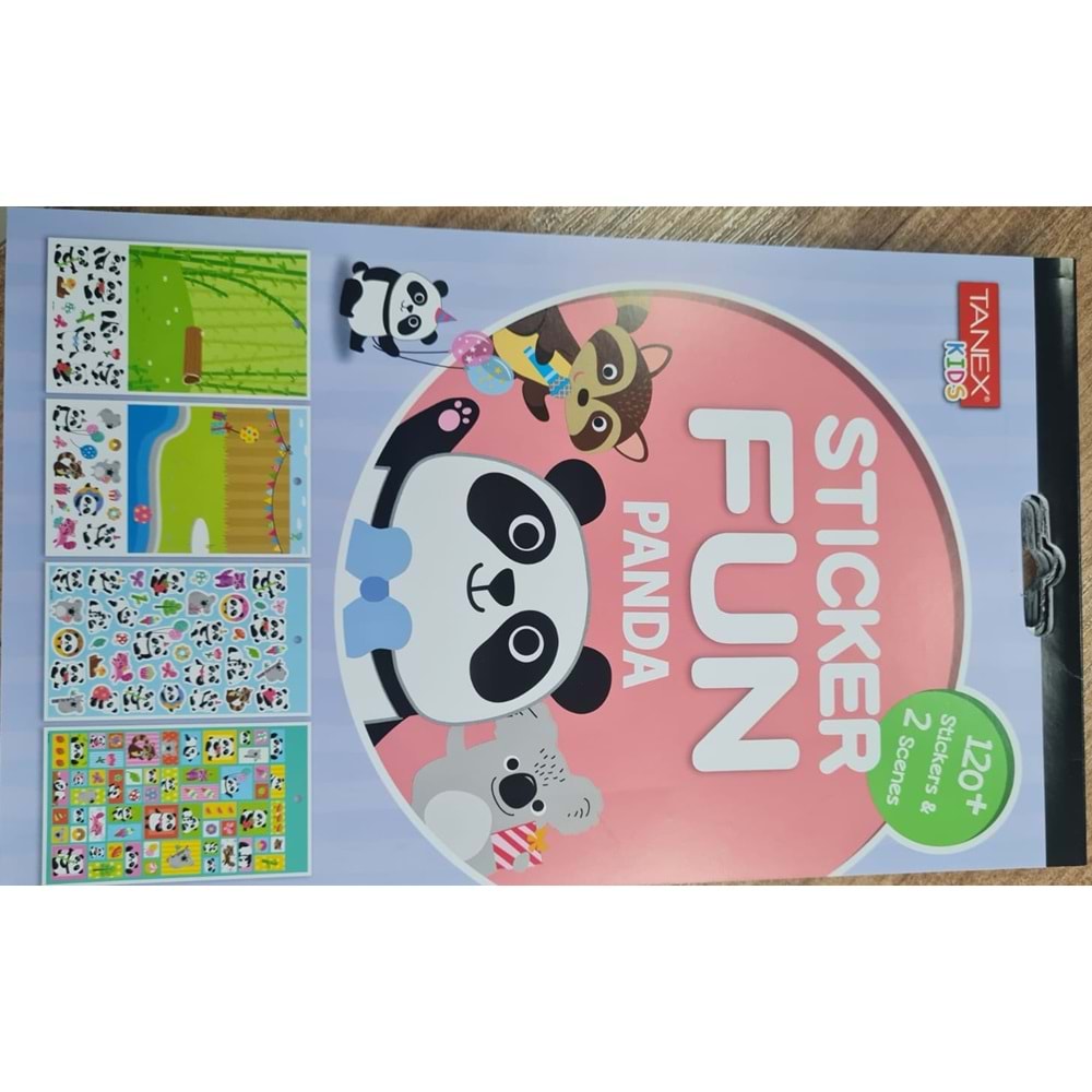 Tanex Stickers Fun Panda 120 Sticers & b2 Scenes