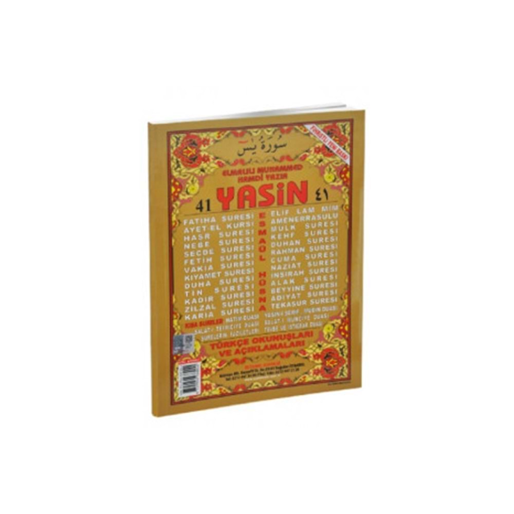 Cami Boy 41 Yasin Türkçeli - Fihristli Ayfa032