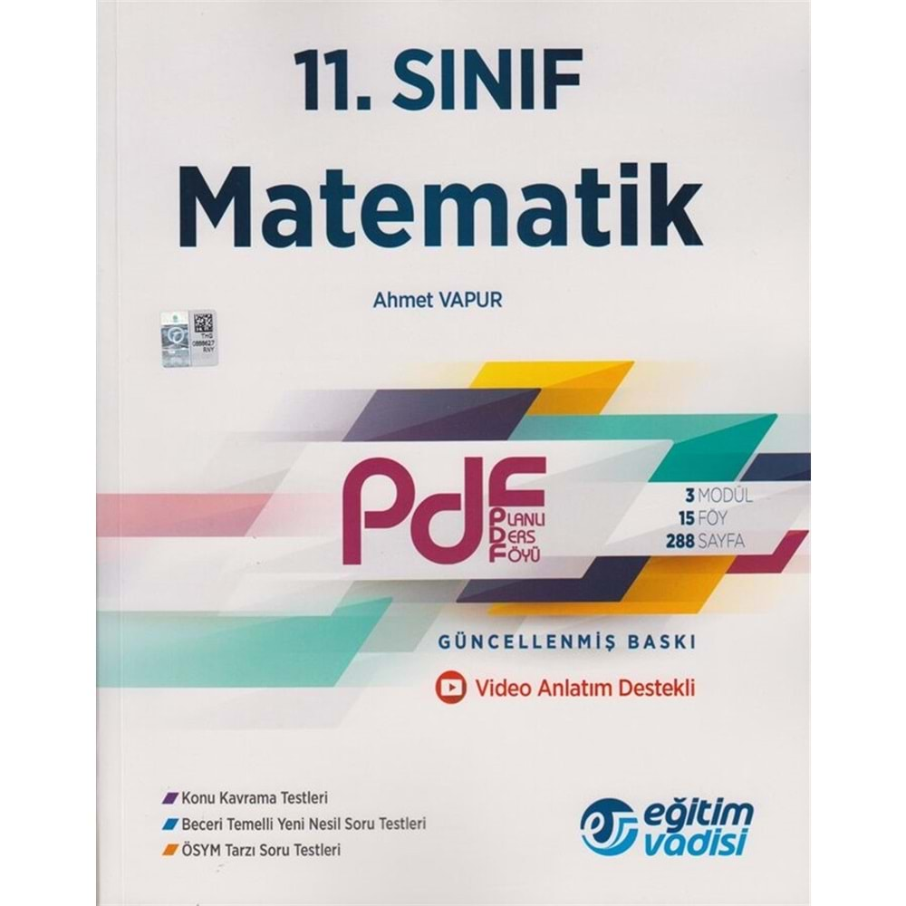 Eğitim Vadisi 11. Sınıf Matematik Planlı Ders Föyü