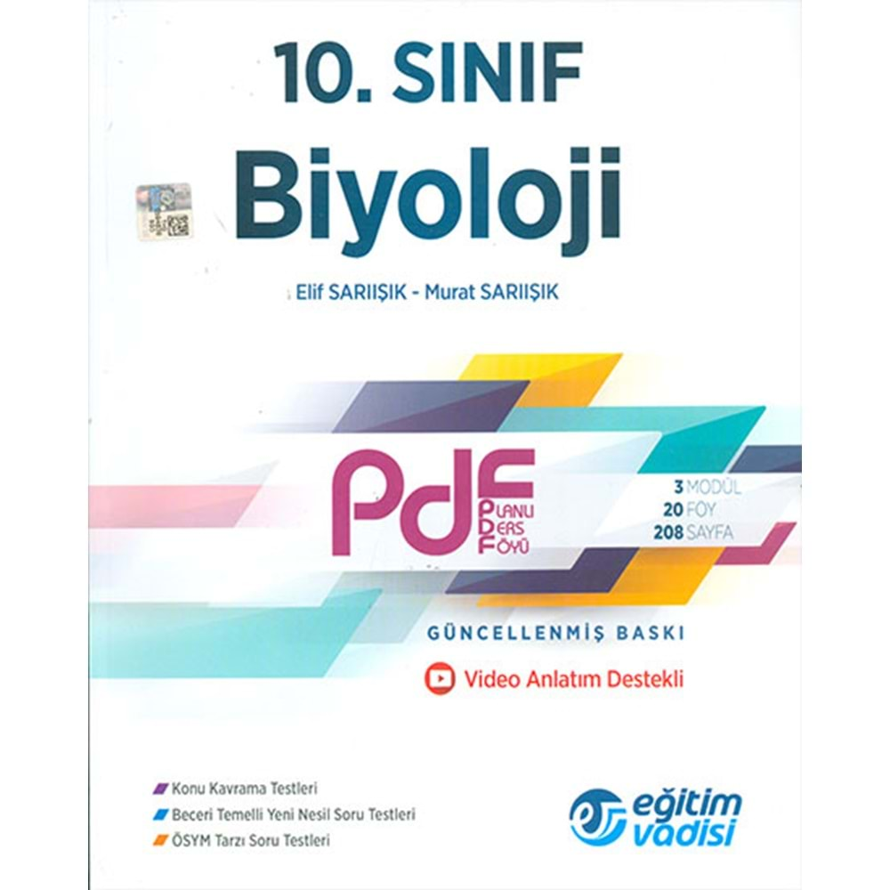 Eğitim Vadisi Planlı Ders Föyü 10. Sınıf Biyoloji