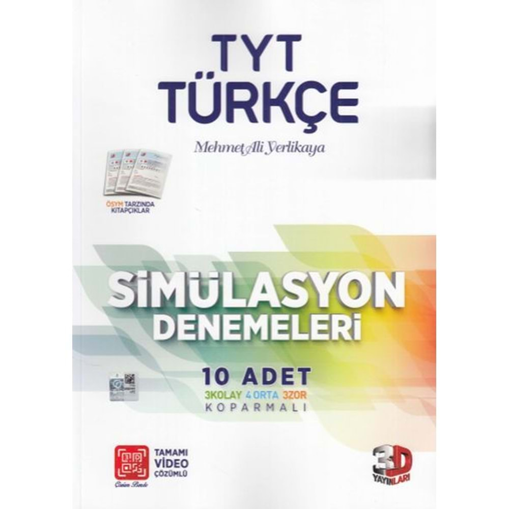 Çözüm 3D Simülasyon Tyt Türkçe Denemeleri 10 Adetli