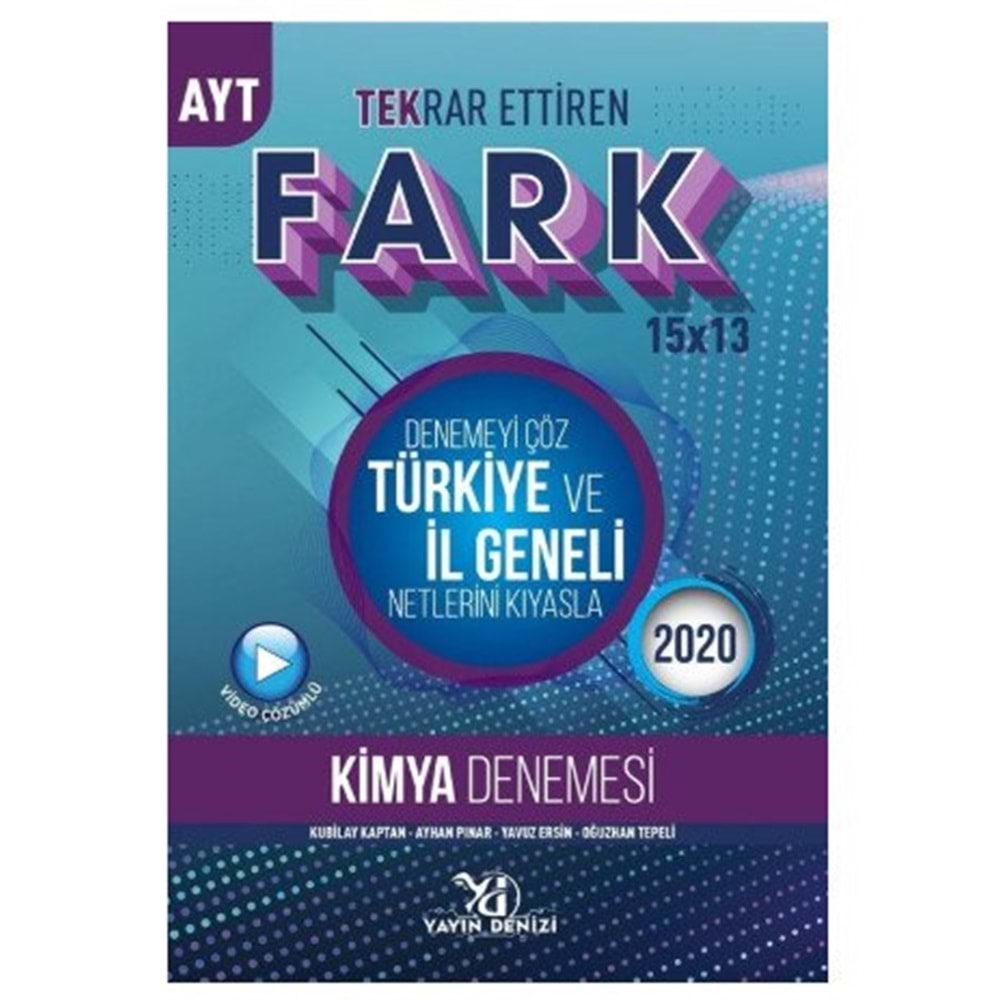 YAYIN DENİZİ AYT FARK DENEME KİMYA