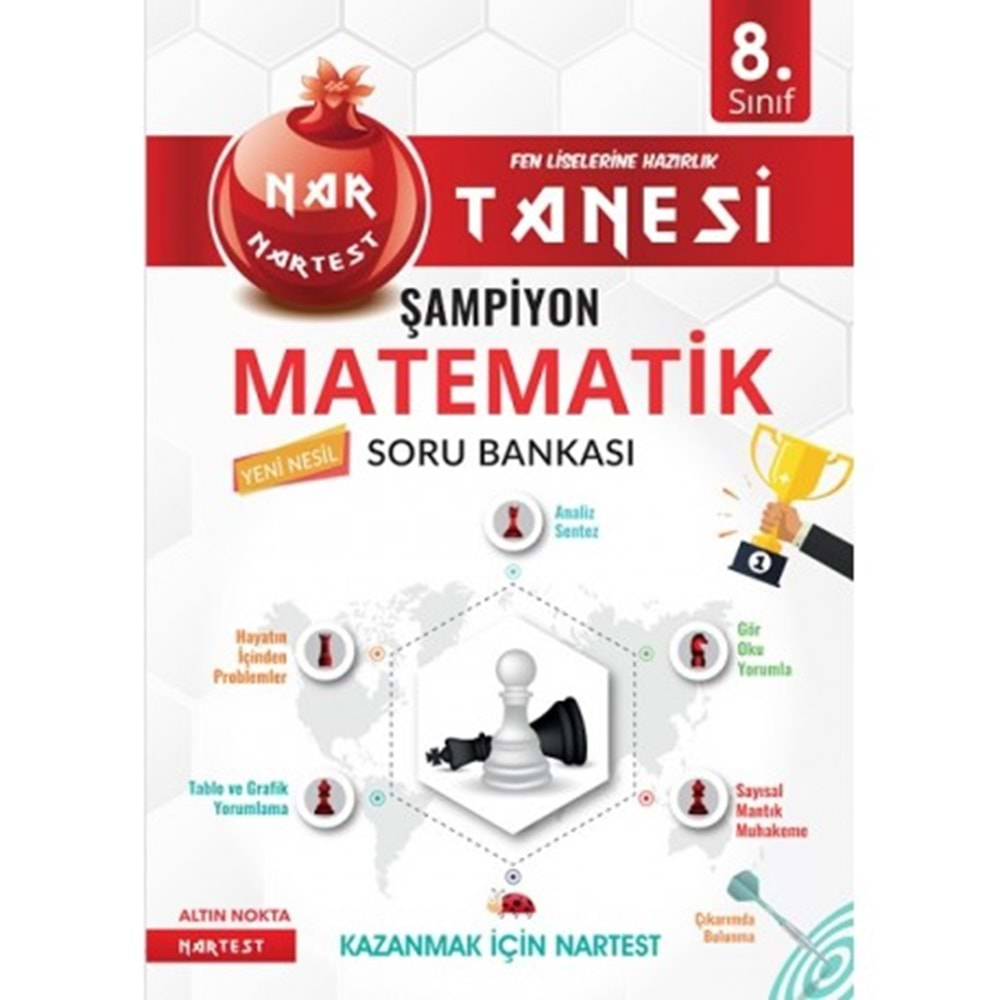 8. SINIF KIRMIZI NAR TANESİ ŞAMPİYON MATEMATİK SORU BANKASI ALTIN SORULAR