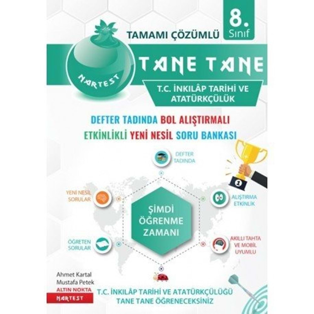 Nar Test Tane Tane T.C İnkılap Tarihive Atatürkcülük Defter Soru Bankası