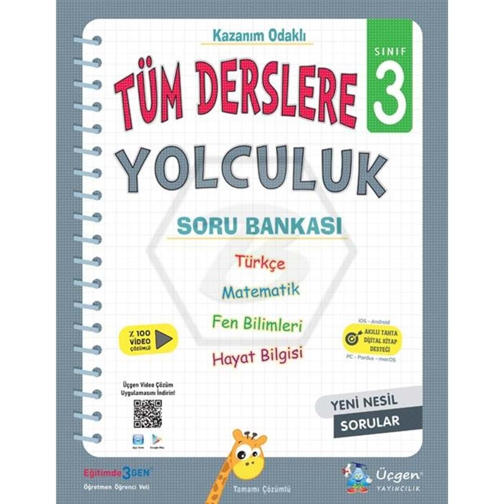 Üçgen 3. Sınıf Tüm Derslere Yolculuk Soru bankası