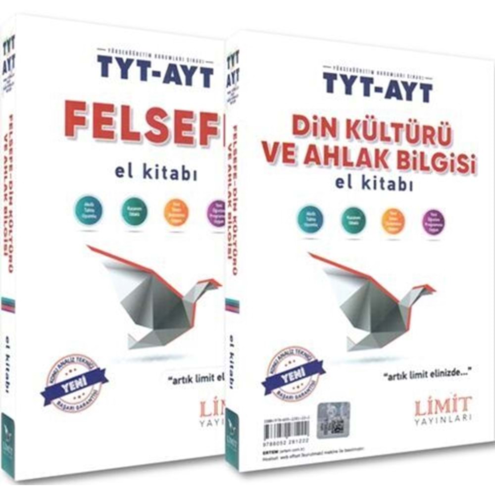 Limit Yayınları TYT AYT Din Kültürü ve Ahlak Bilgisi Felsefe El Kitabı