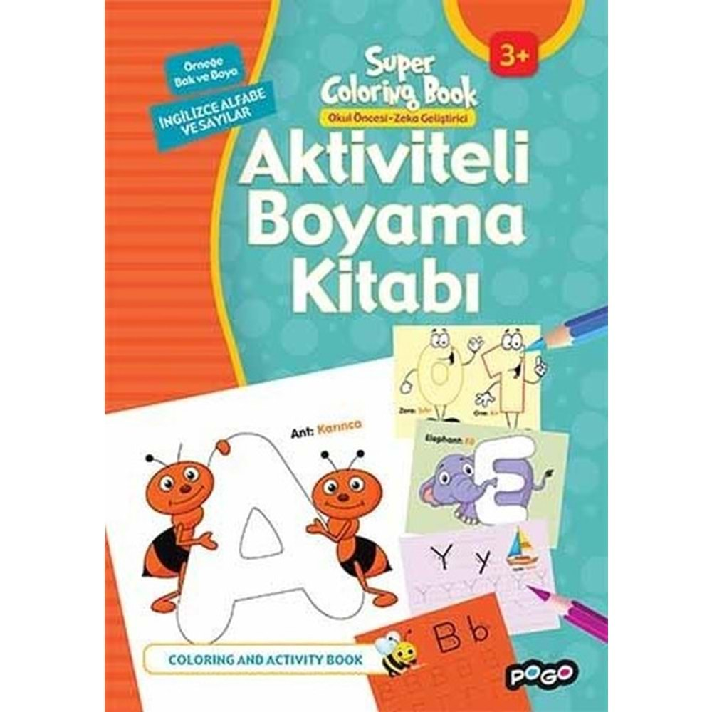 Aktiviteli Boyama Kitapları İngilizce Harfler ve sayılar