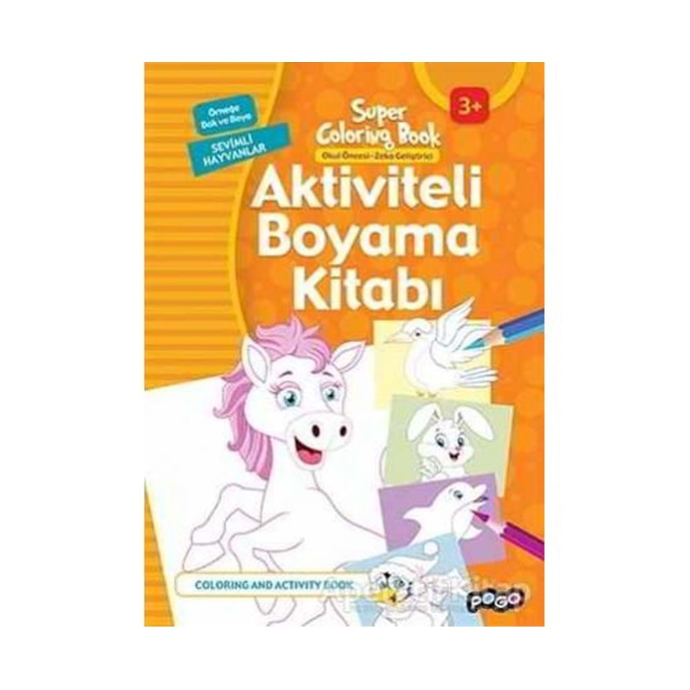 Aktiviteli Boyama Kitabı Sevimli Hayvanlar