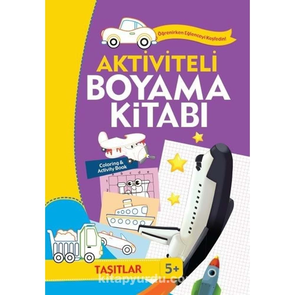 Aktiviteli Boyama Kitapları Taşıtları