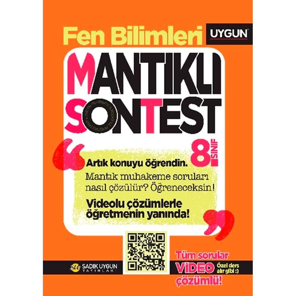 Uygun Mantıklı Ön Test 8. Sınıf Fen Bilimleri Soru bankası