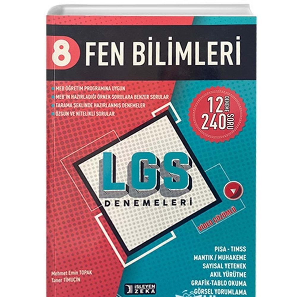 İşleyen Zeka 8. Sınıf LGS Fen Bilimleri Denemeleri