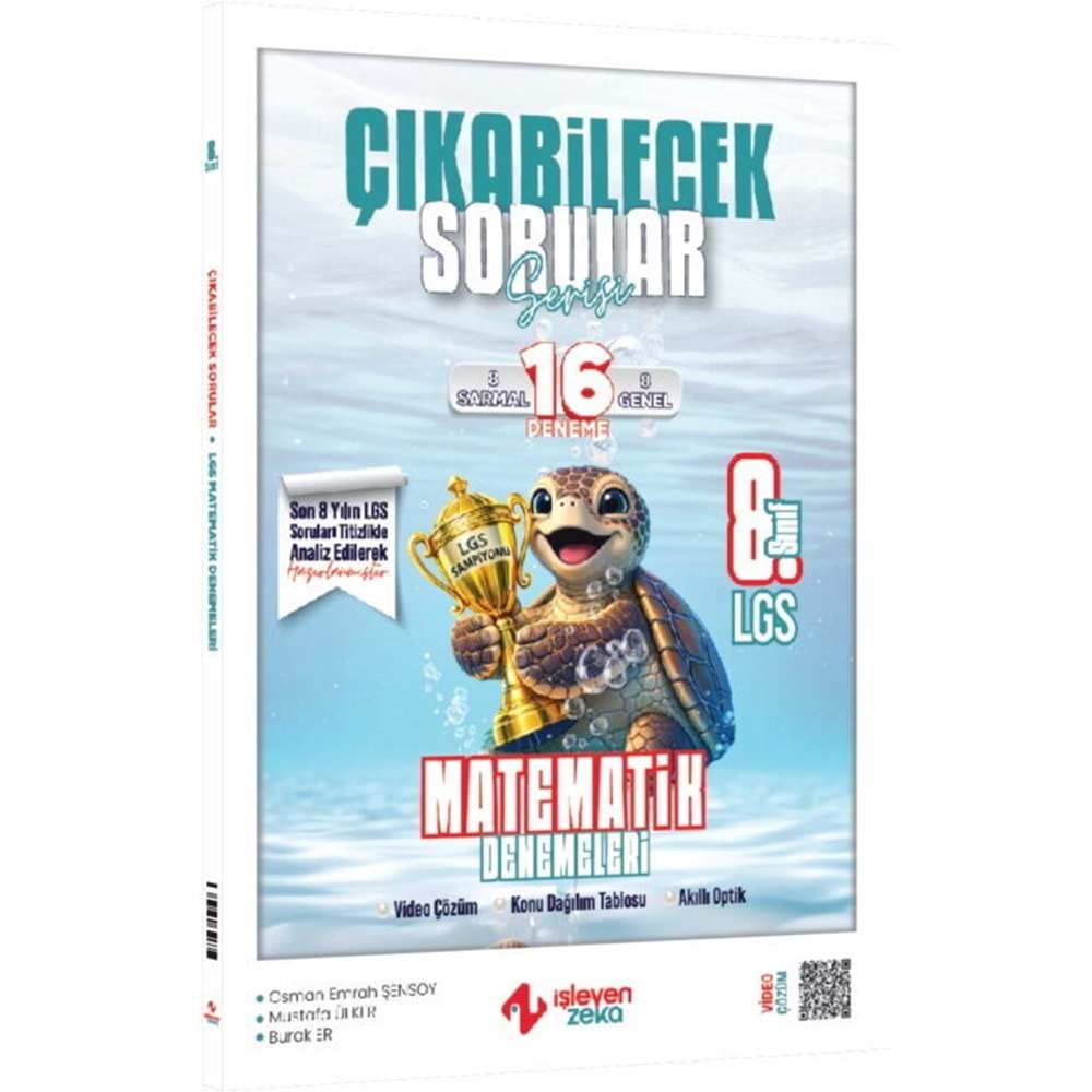 İşleyen Zeka 8. Sınıf LGS Matematik Çıkabilecek Sorular Denemeler