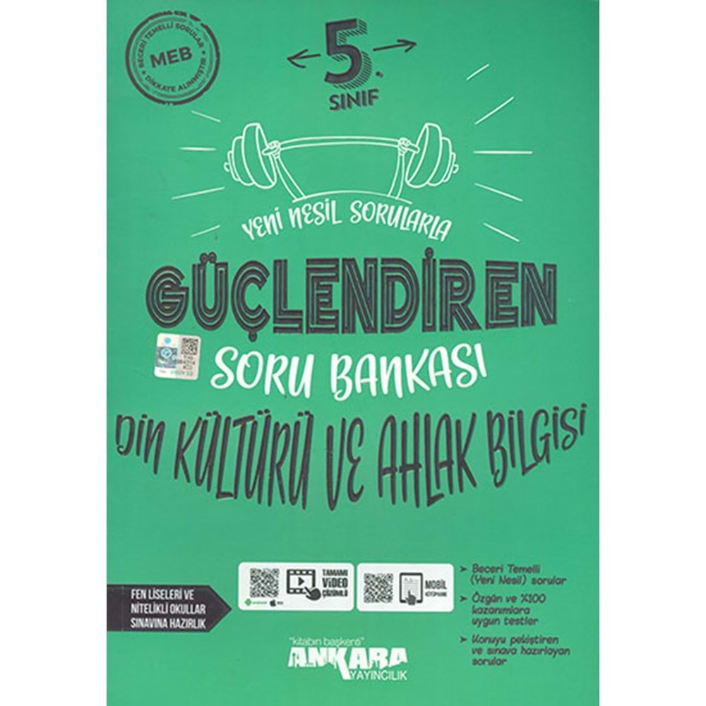 Ankara Güçlendiren 5. Sınıf Din Kültürü ve Ahlak Bilgisi Soru bankası