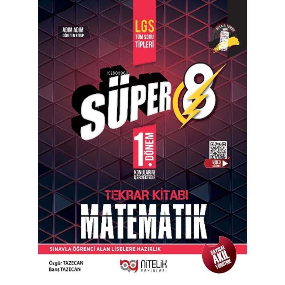 Nitelik Süper 1. Dönem Tekrar Kitabı Matematik Soru Bankası