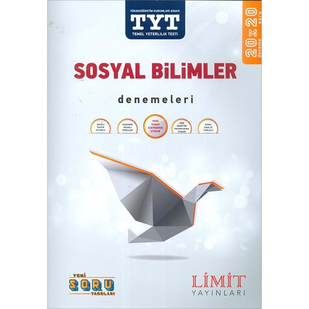 Limit TYT Sosyal Bilimler Denemeleri 20 Deneme x 20 Soru