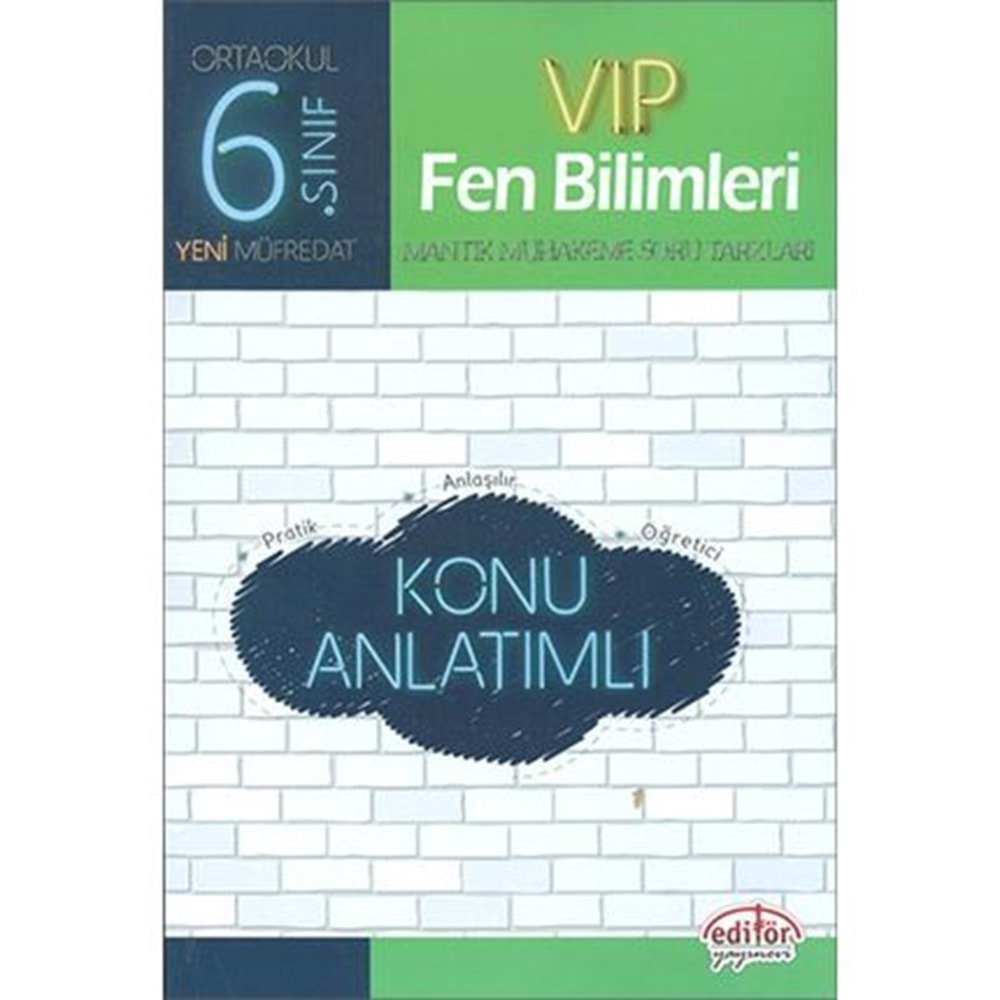 Editör 6.Sınıf VIP Fen Bilimleri Konu Anlatımlı