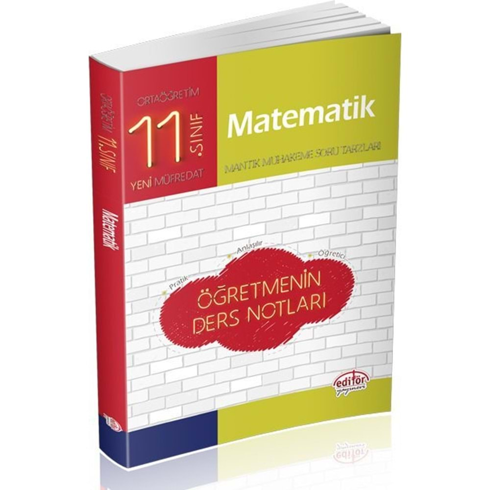 Editör 11.Sınıf Matematik Öğretmenin Ders Notları