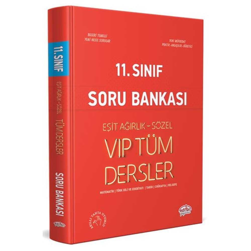 EDİTÖR 11. SINIF EŞİT AĞIRLIK SORU BANKASI