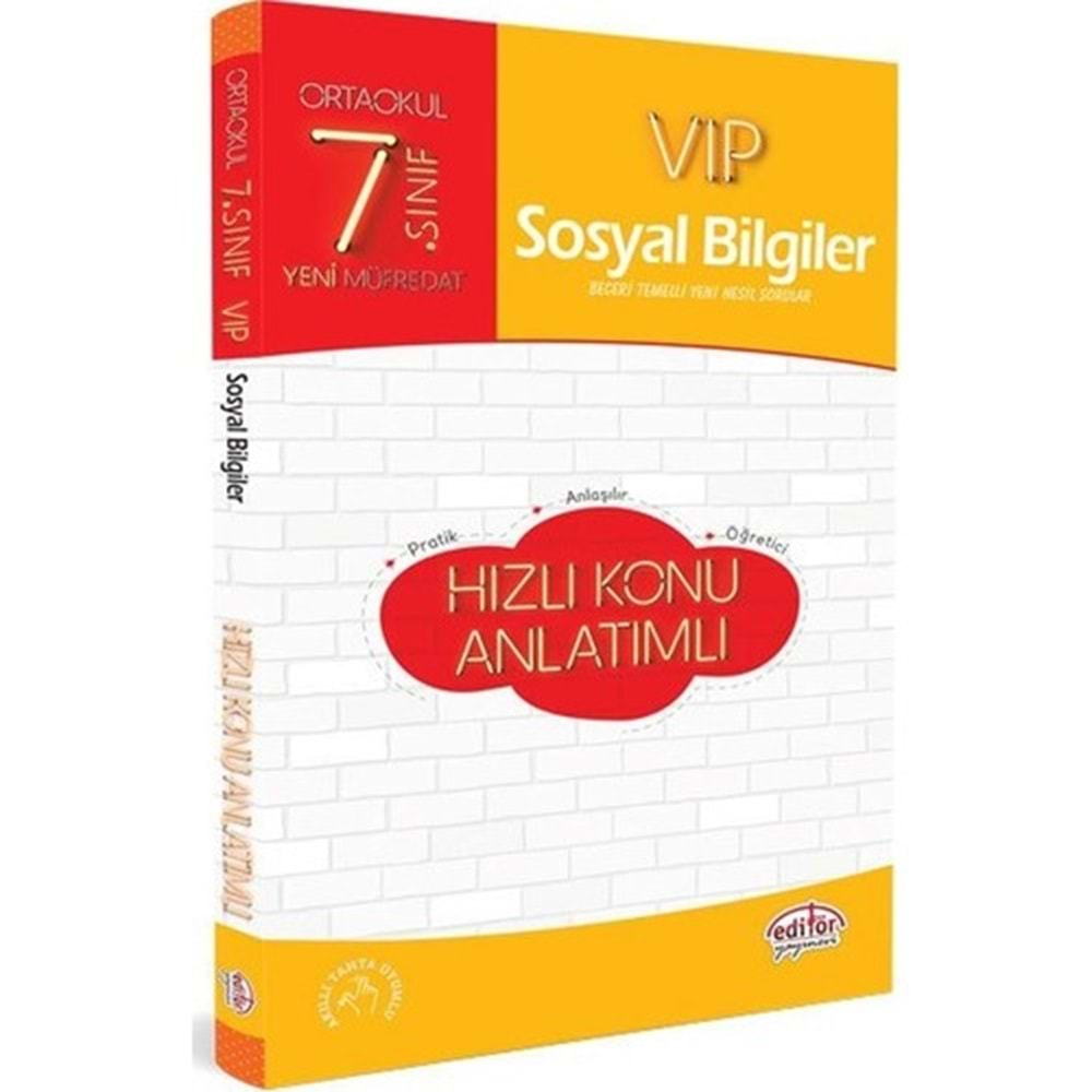 EDİTÖR 8. SINIF VİP KONU ANLATIMLI SOSYAL BİLGİLER