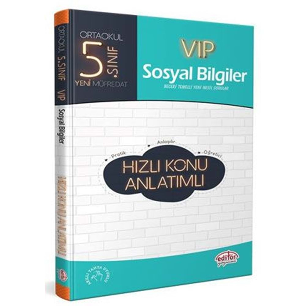 Editör Vip 5. Sınıf Sosyal Bilgiler Hızlı Konu Anlatımlı