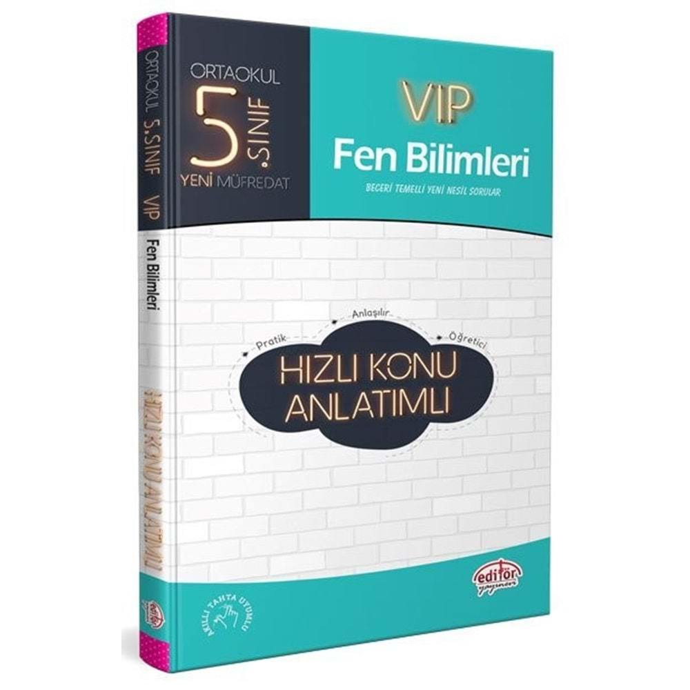 Editör Vip 5. Sınıf Fen Bilimleri Hızlı Konu Anlatımlı