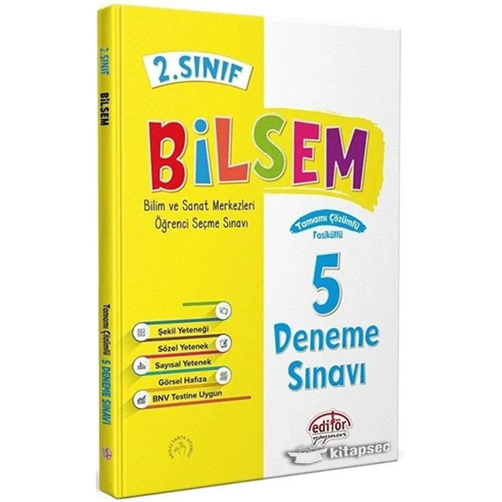 Editör 2. Sınıf Bilsem 5 Deneme Sınavı