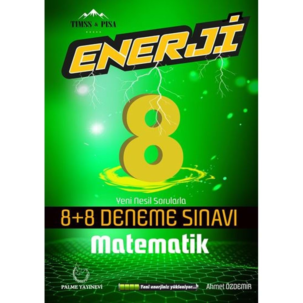 8. Sınıf Matematik Enerji 8 Artı 8 Deneme Sınavı Palme Yayınevi