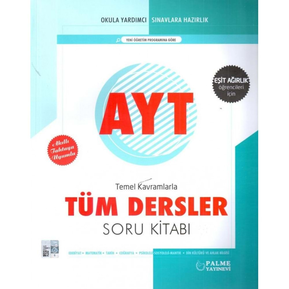 PALME YKS AYT TÜM DERSLER SORU KİTABI (EŞİT AĞIRLIK) *YENİ*