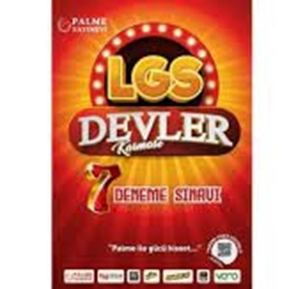 LGS Devler Karması 7 Deneme Sınavı Palme Yayınevi