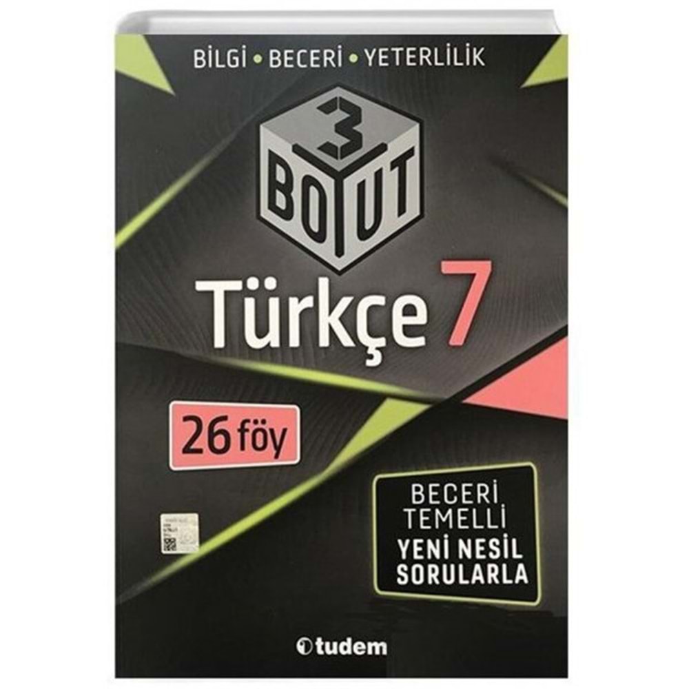 TUDEM ÜÇ BOYUT 7. SINIF SORU TÜRKÇE