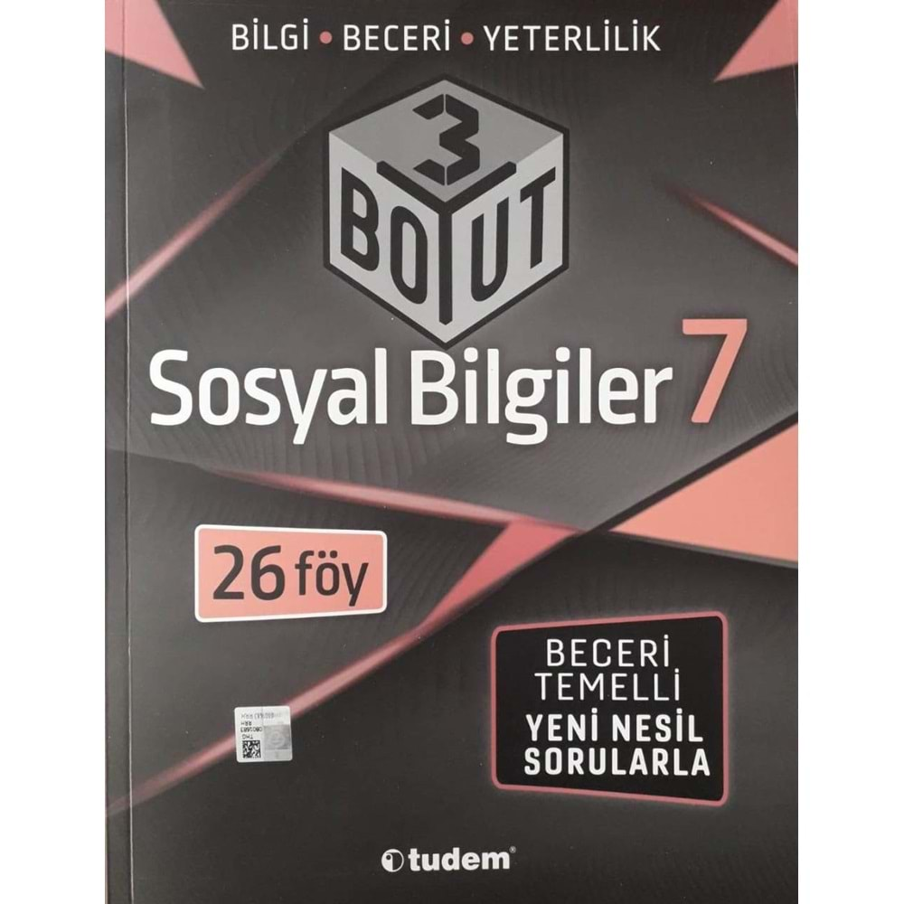 TUDEM 3 BOYUT SORU BANKASI SOSYAL BİLGİLER 7. SINIF