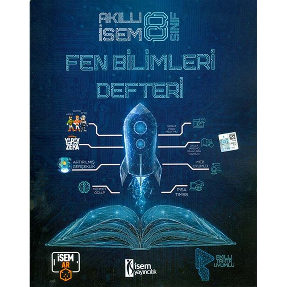 8. Sınıf Akıllı İsem Fen Bilimleri Defteri