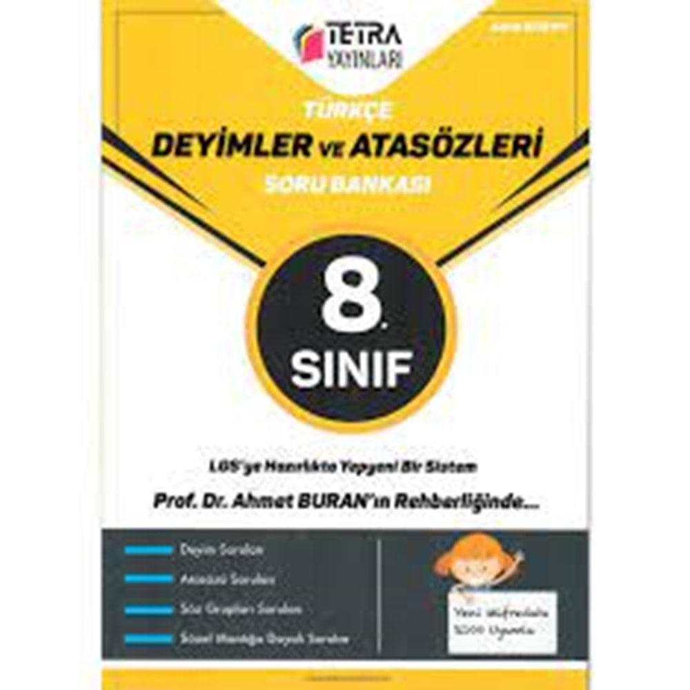 8. Sınıf Türkçe Deyimler ve Atasözleri Soru Bankası Tetra Yayınları